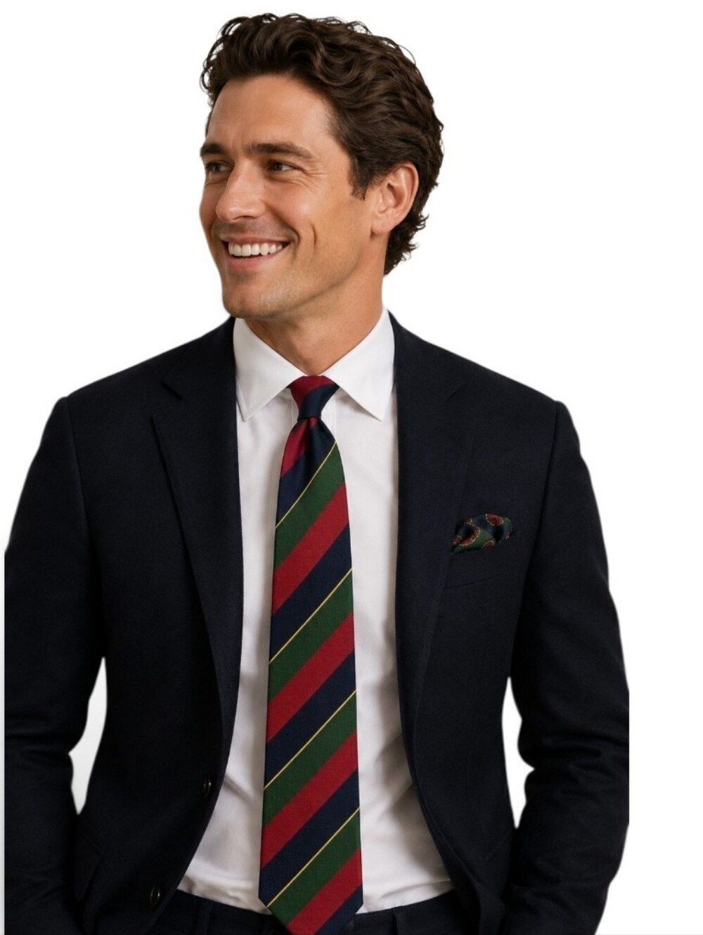 The Tie Bar Repp Woven Silk Ralph Lauren Christmas ThemeGreen Red Necktie Unisex